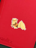 Fluffy fire pup sticker